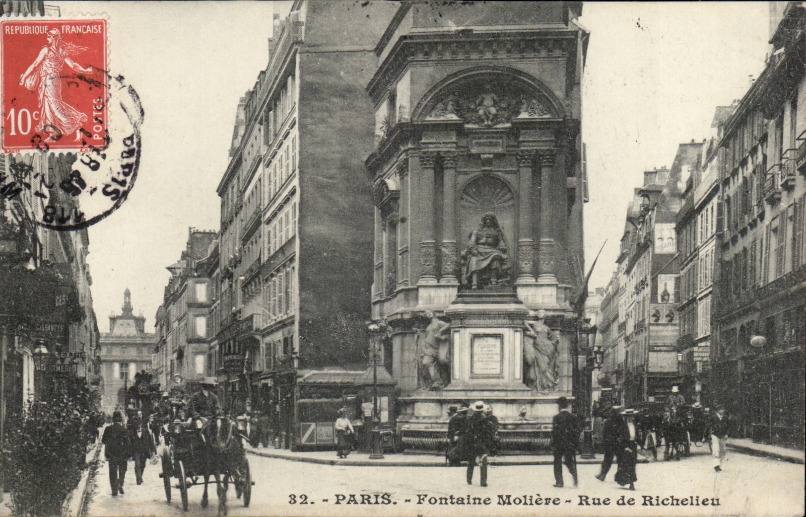 Paris - Fontaine Molière - Rue de Richelieu — éditeur anonyme, n° 32