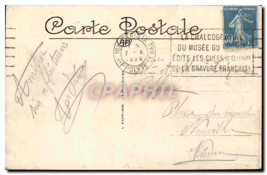Paris CPA La Madeleine — Verso