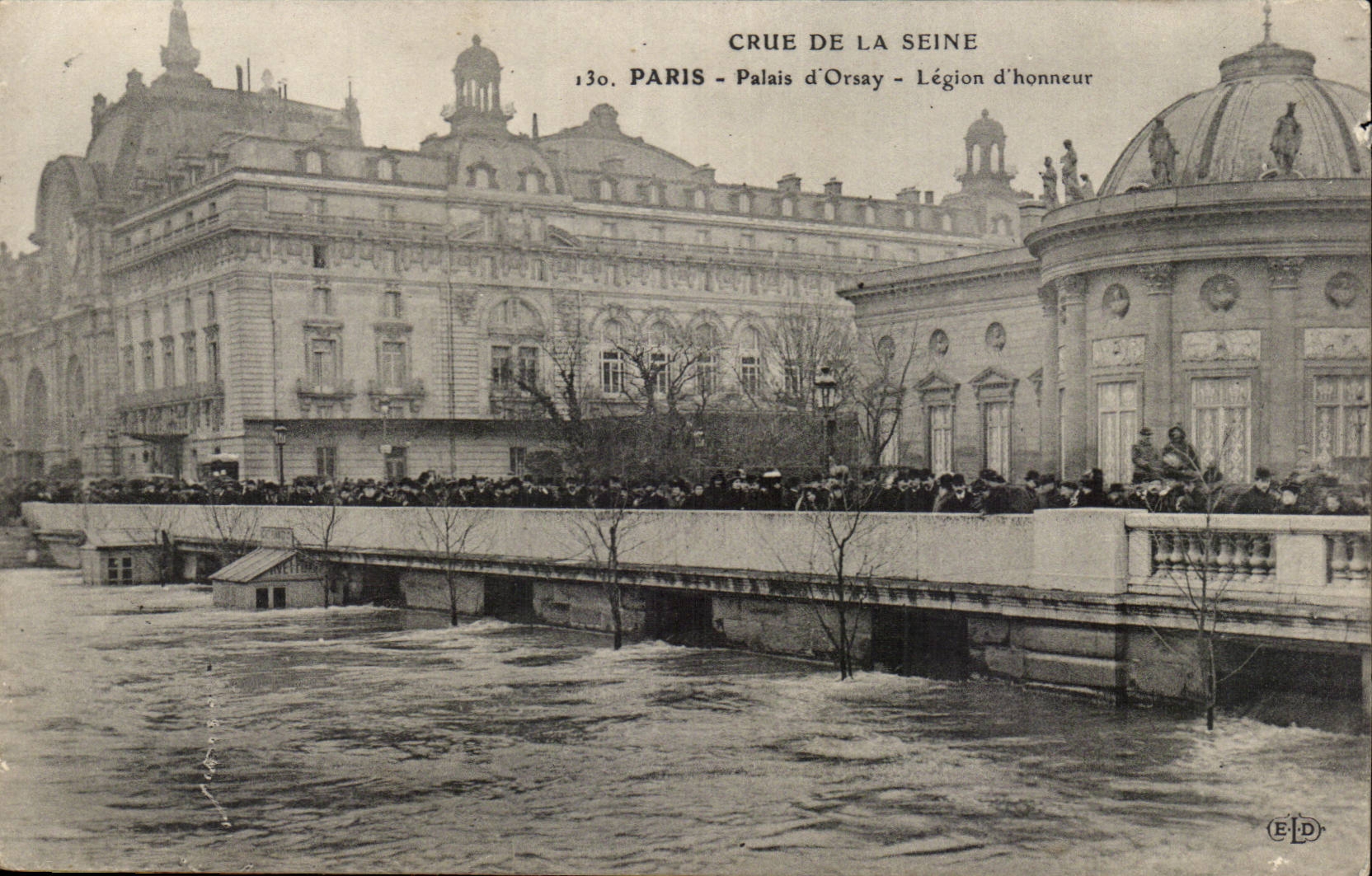 Paris CPA Palais d'Orsay Legion d'honneur Crue de la Seine