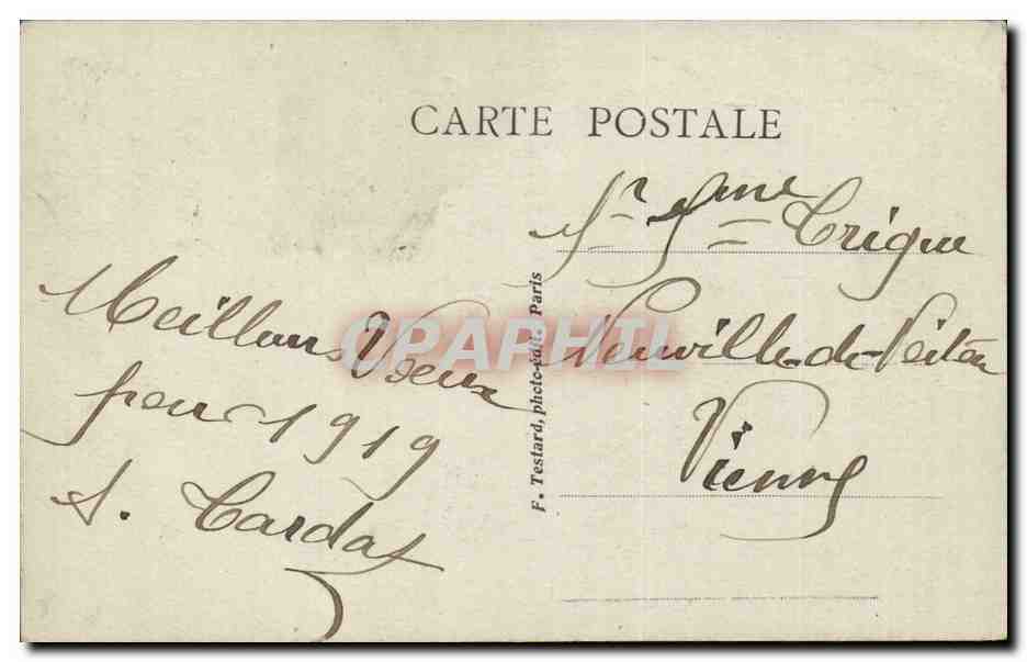 Paris CPA L'eglise Notre DAme — Rückseite