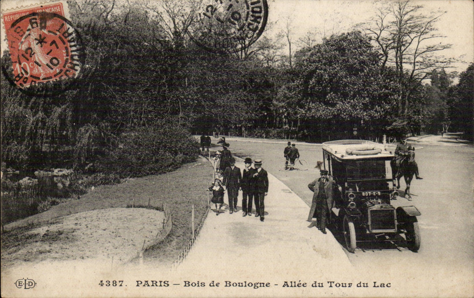 PARIS — Bois de Boulogne — Allée du Tour du Lac — Éditeur EID, n° 4387