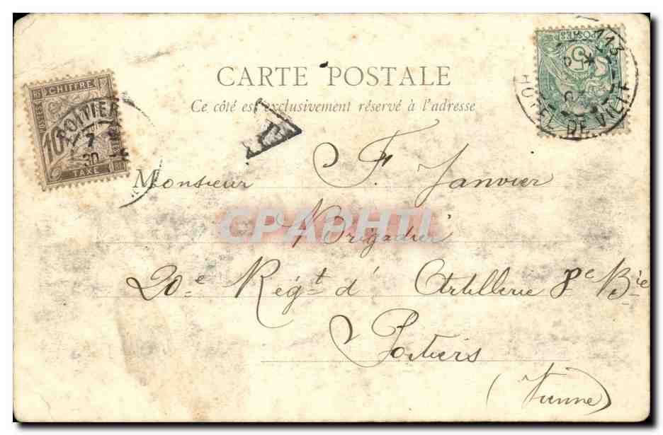 Paris CPA Avenue Nicolas II — Verso