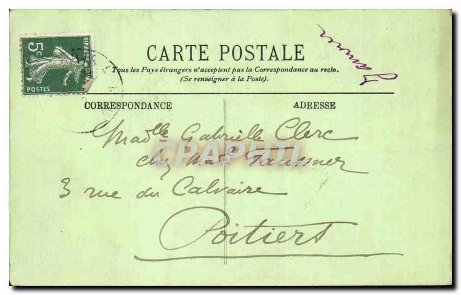 Paris CPA Boulevard Bonne Nouvelle — Rückseite