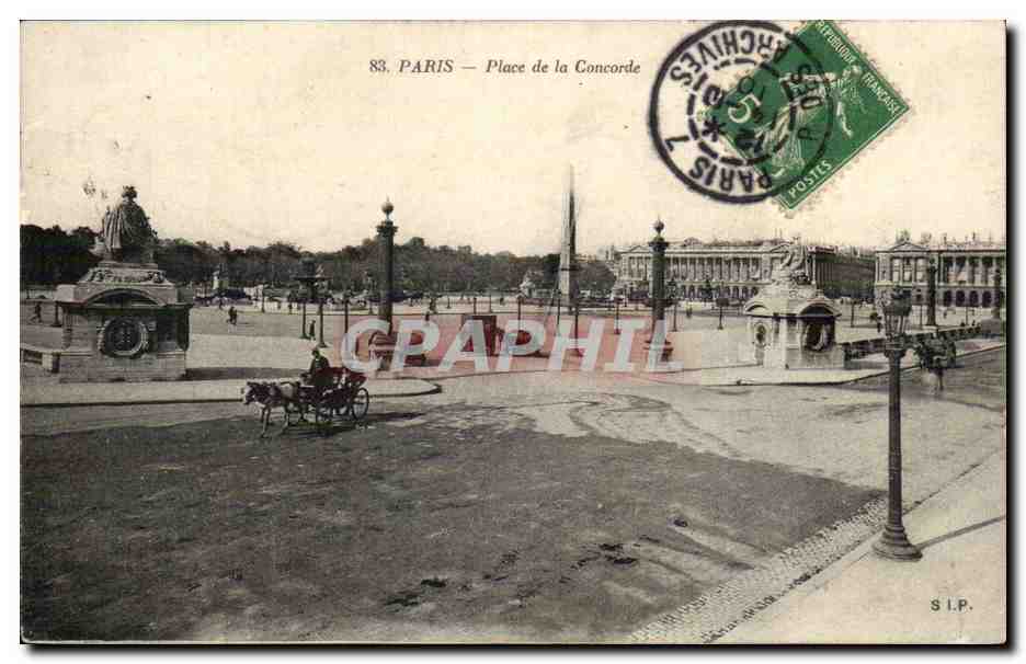 Paris CPA Place de la Concorde