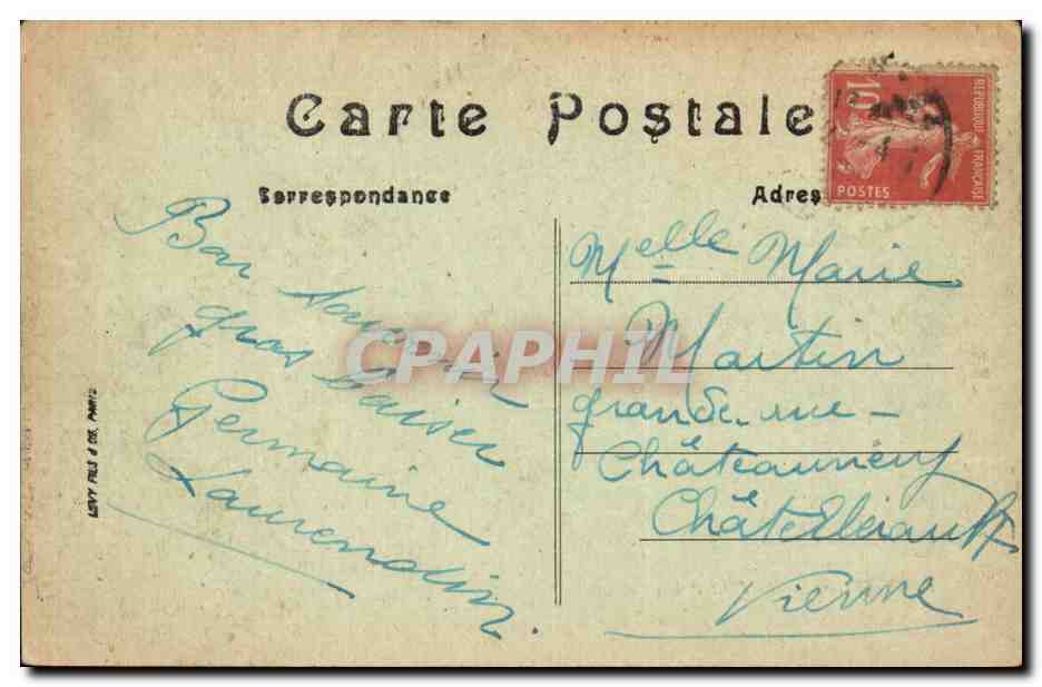 PARIS (VIIIe) — Il Piccolo Palazzo — Lévy Frères & Cie, Parigi — Verso
