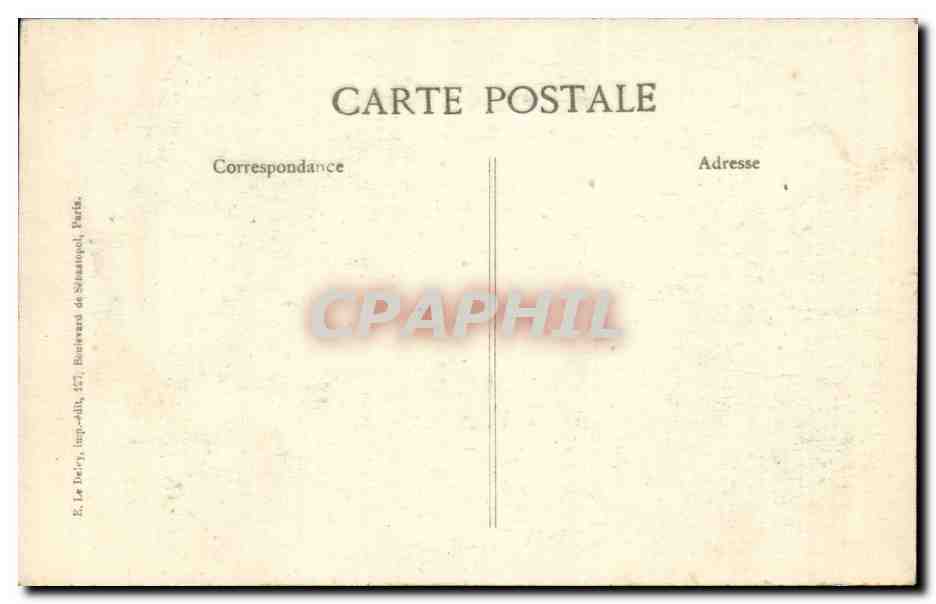 Paris CPA Les zeppelins sur Paris Crimes odieux des boches Interieur d'une maison Rue Haxo 20eme — Rückseite
