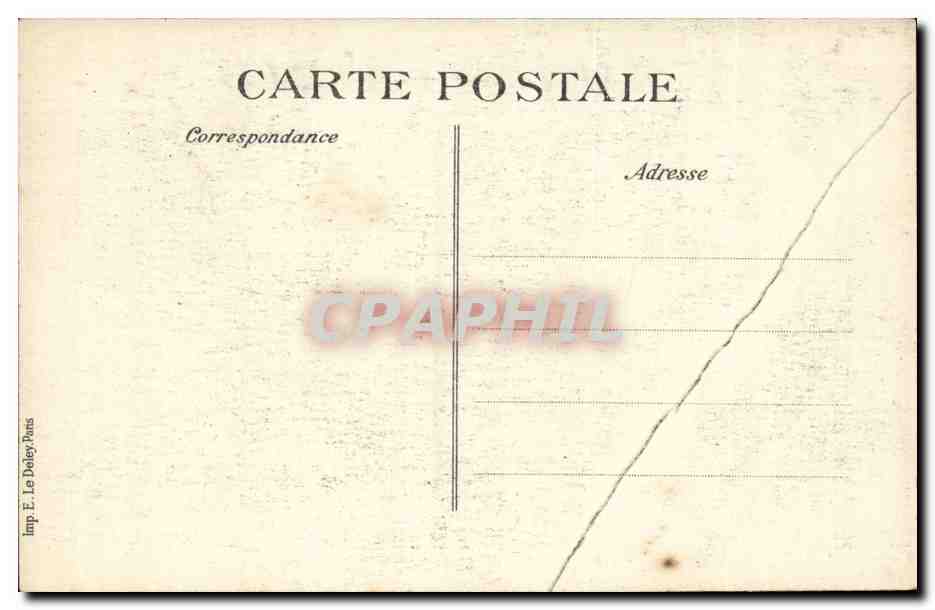 Paris CPA Les zeppelins sur Paris Crimes odieux des boches Effet de bombe (cordonnier) dans le 20eme Rue des MArouilles — Rückseite