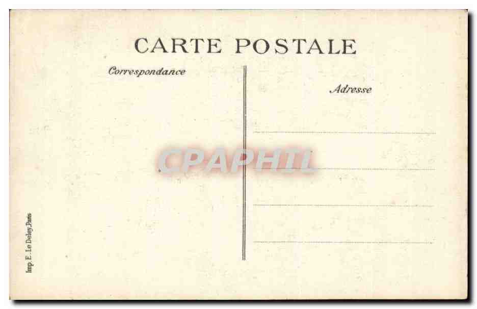 Paris CPA Les zeppelins sur Paris Crimes odieux des boches La maison du brigadier Bidault rue du Borego Paris 20eme — Rückseite