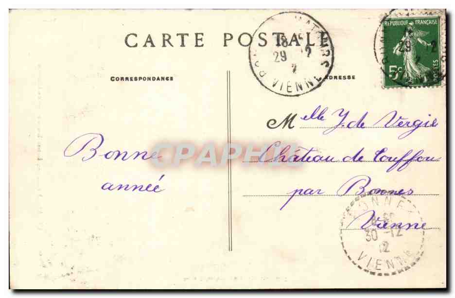 Dissais CPA Entree laterale Sud du chateau — Rückseite