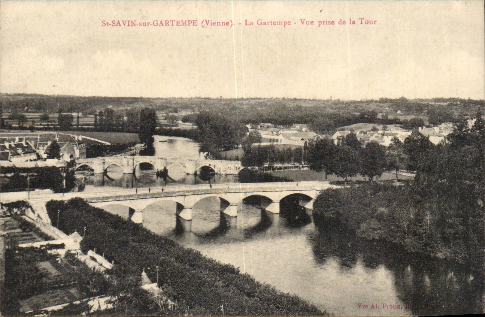 Saint Savin sur Gertempe CPA La Gartrempe Vue prise de la Tour