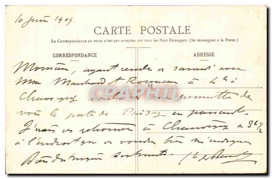 Saint-Julien-l'ArS — Le Clocher de l'Église, vue prise de la Prairie du Château — Jules Robuchon, phot. Poitiers - 1012 — Achterkant