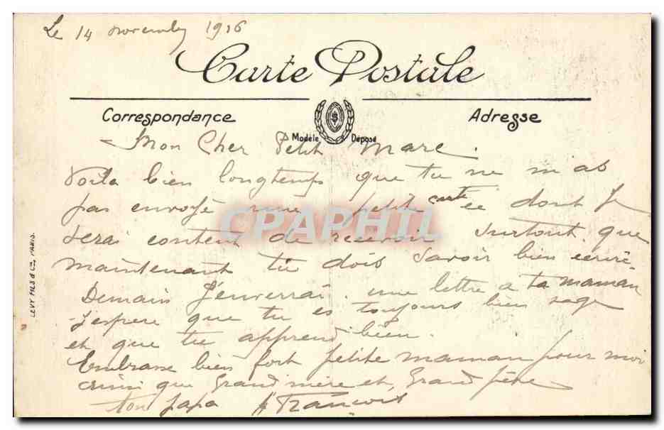 Poitiers — La Caserne du 38° d'Artillerie — L.L. — Rückseite