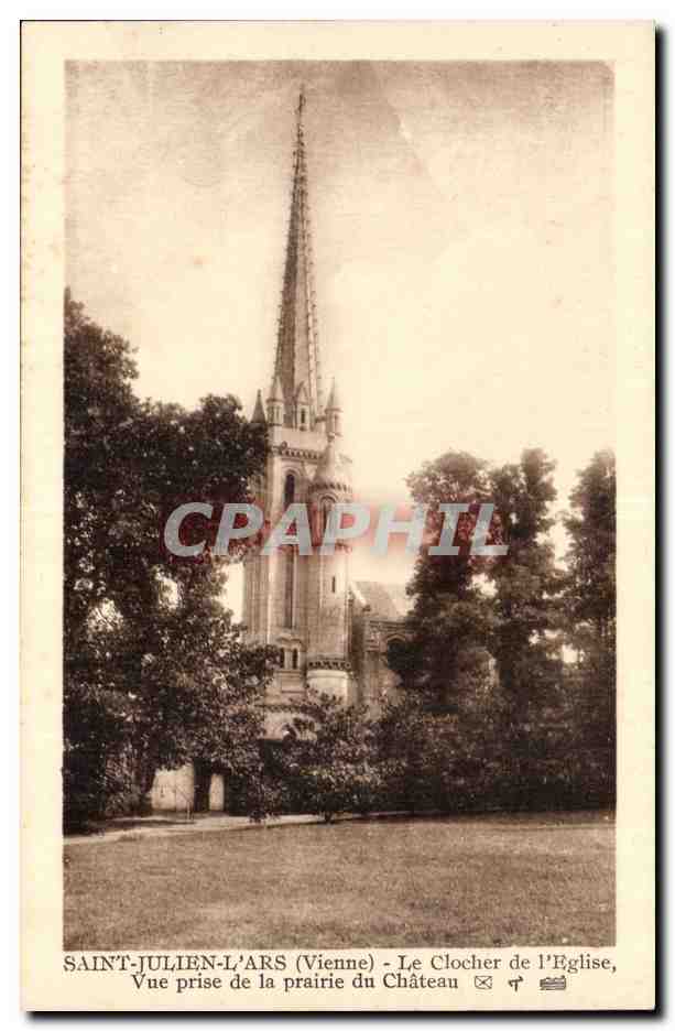 Saint Julien sur l'ars CPA Le clocher de l'eglise 