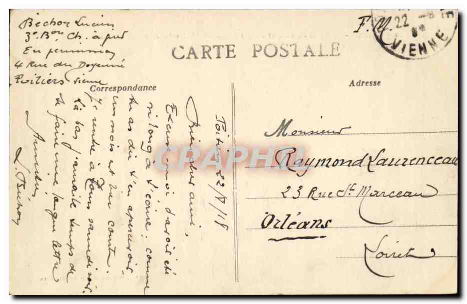 Poitiers CPA La vallee du Clain et le pont du tunnel Vue prise de la tour a l'oiseau — Rückseite