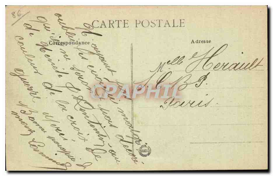 Poitiers - Le Pont Joabert — vue du fleuve avec reflets — J.-B. Raymonde, Poitiers — Rückseite