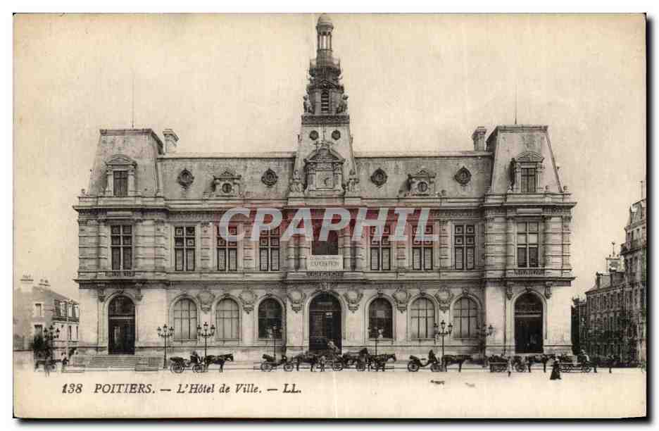 Poitiers CPA Hotel de ville (ecole Beaux Arts Exposition)