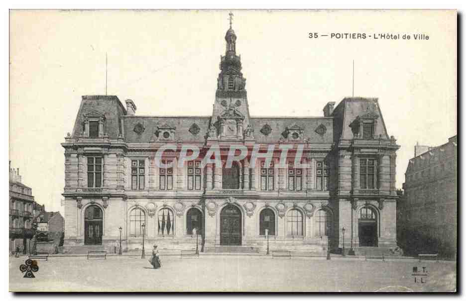 Poitiers - L'Hôtel de Ville — éditeur M.T. n°35