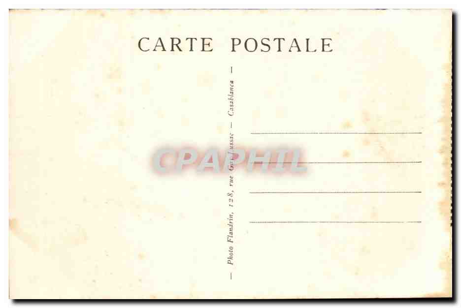 Maroc Volubilis CPA Le cavalier de bronze — Rückseite