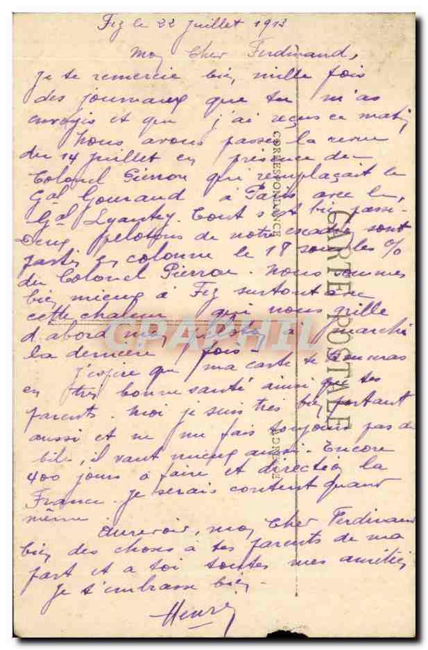 Maroc Fez CPA Bab Ftoh — Rückseite