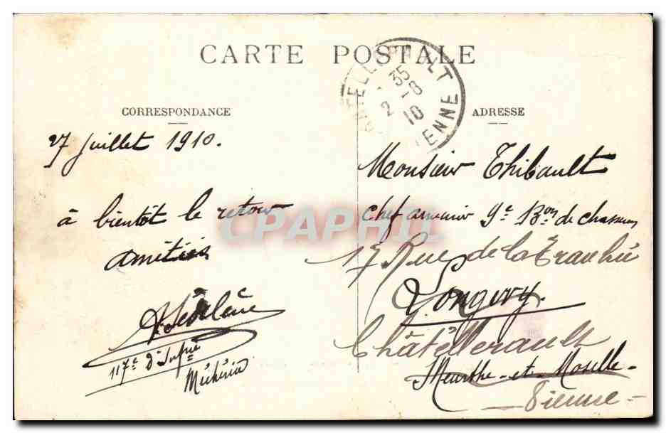 Maroc Evenements du MAroc CPA Casablanca Spahis Retour d'une reconnaissance — Verso