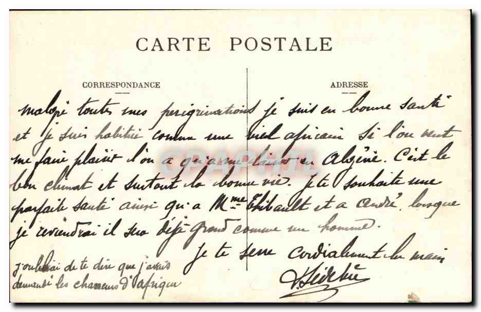 ÉVÈNEMENTS du MAROC — Convoi administratif devant la Kasba des Oulad Saïd — J. Geiser, phot. Alger — Verso