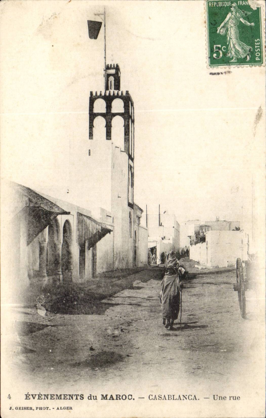 Maroc Evenements du Maroc CPA Casablanca Une rue