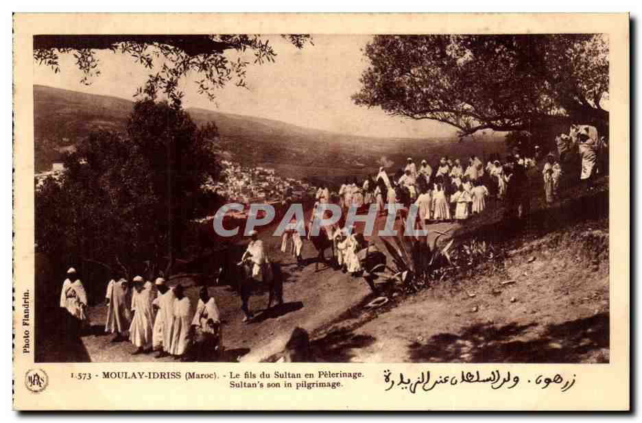 Maroc Moulay Idriss CPA Le fils du sultan en pelerinage