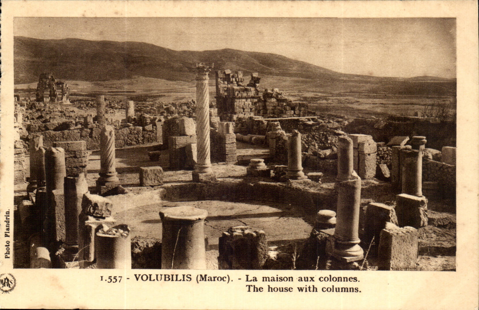 Maroc Volubilis CPA la maison aux colonnes