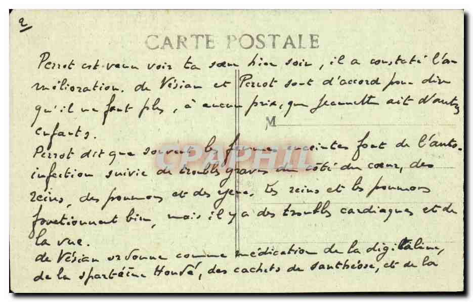 Marseille CPA Fontaine Cantini — Rückseite