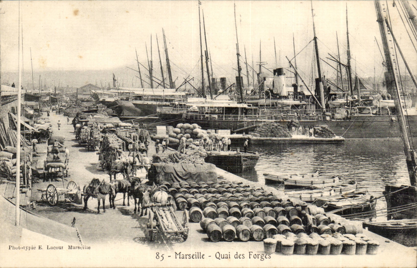Marsella - Quai des Forges — Fototipia E. Lacour Marsella