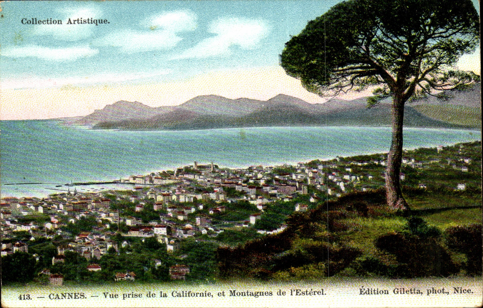Cannes CPA Vue prise de la Californie et montagnes de l'Esterel