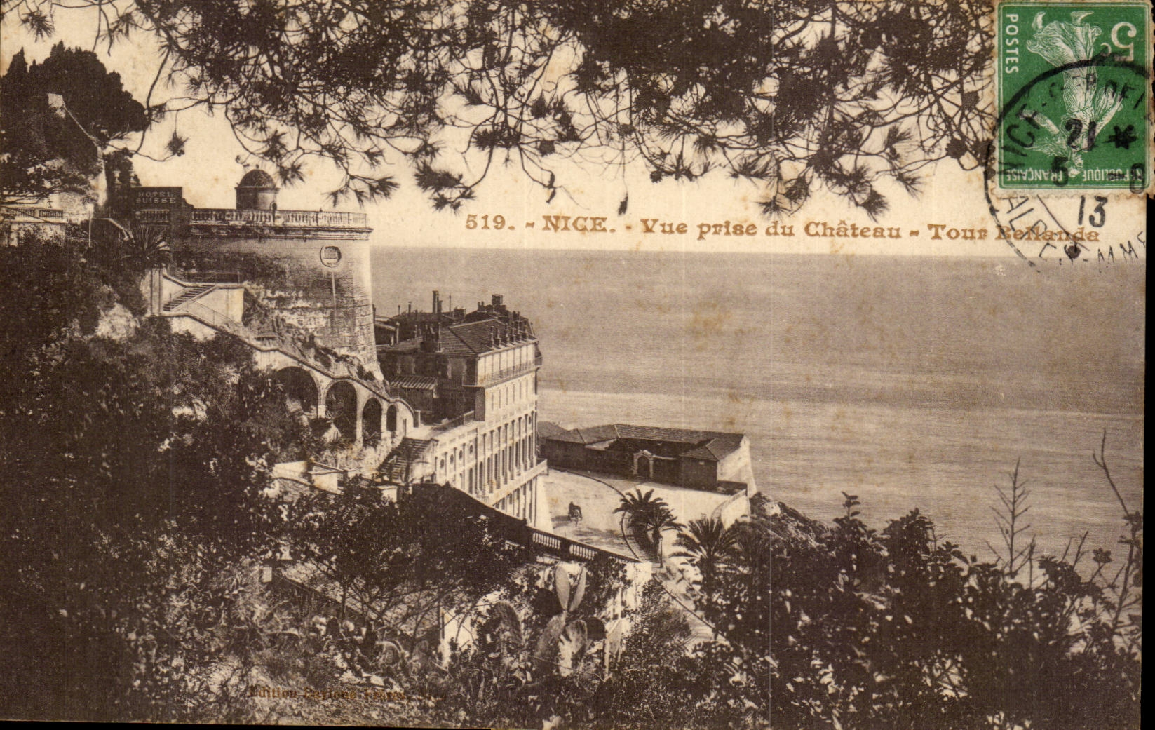 Nice CPA Vue prise du chateau Tour Bellande