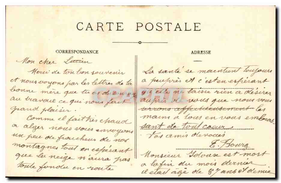 Caire de Cougourda Le haut Boreon Vallee de la Vesubie CPA  — Rückseite