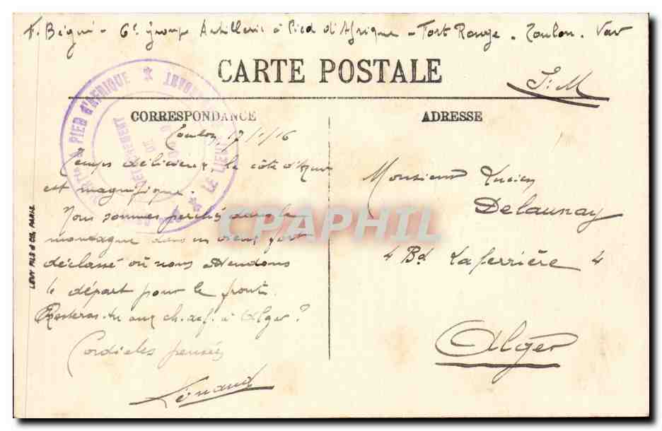 Toulon — Carré du Port — Le Génie Maritime et la Mairie — Selecta — Rückseite