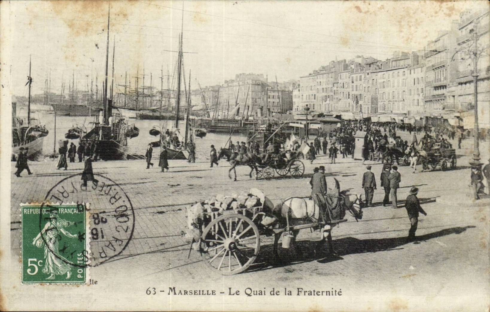 Marsella — El Muelle de la Fraternidad — editor desconocido, n° 63
