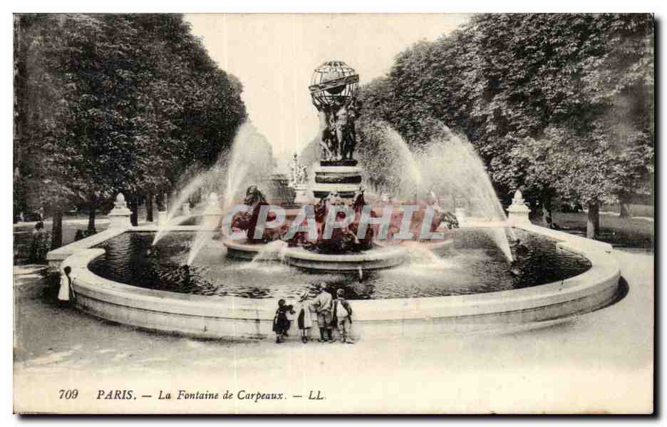 Paris CPA La fontaine de CArpeaux (Luxembourg)