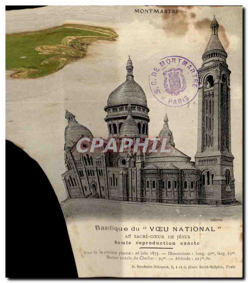 Paris CPA Montmartre Basilique du Voeu national 