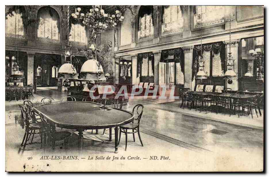Aix les Bains CPA La salle de jeu du cercle 