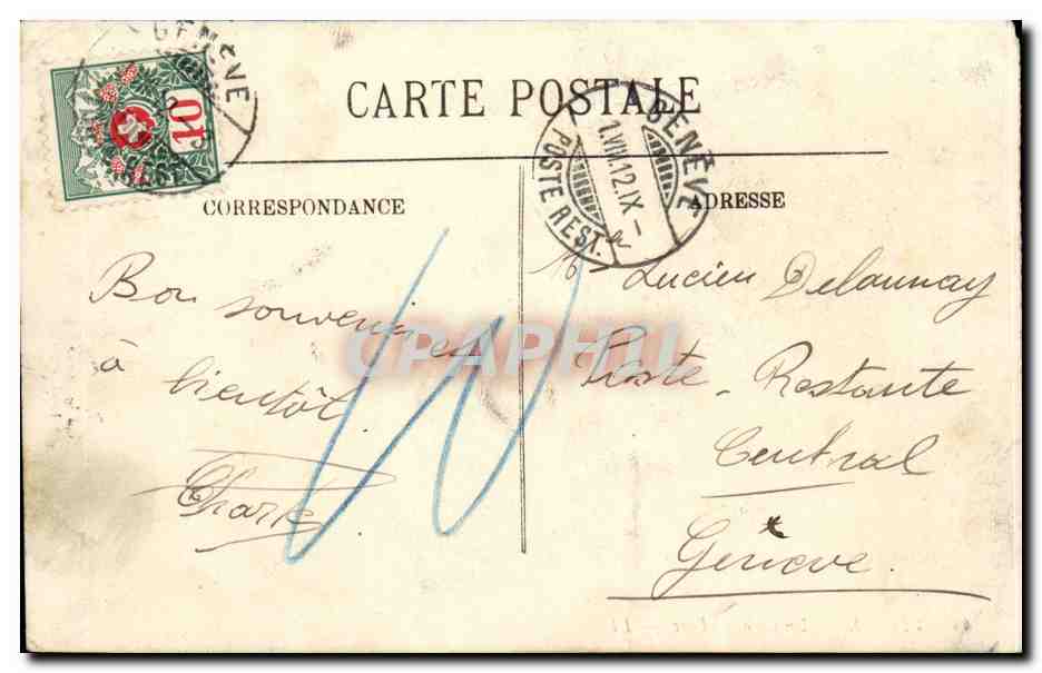 Vittel CPA Un coin du parc — Rückseite