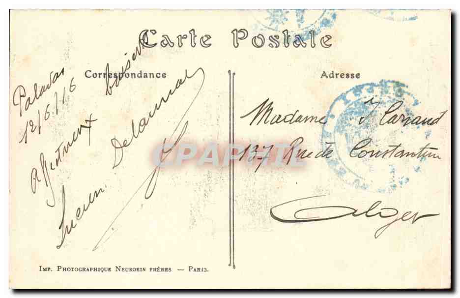 Palavas les flots CPA Le casino — Back