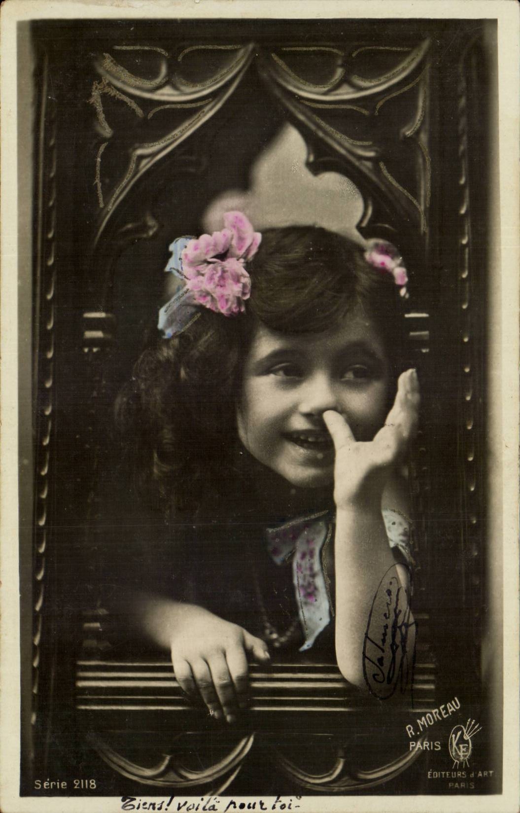 CPA Fantaisie Fille Enfant