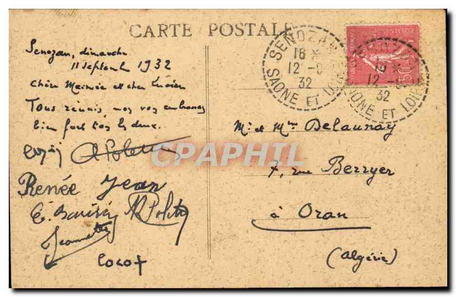 Senozan CPA La gare (train) (saone et loire) TOP — Rückseite