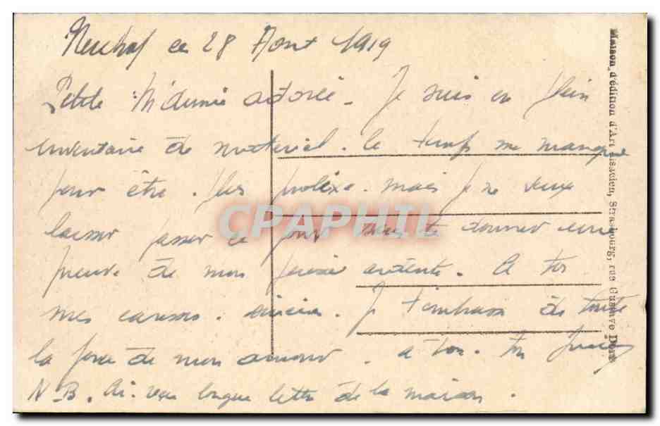 Strasbourg — Les ponts du Rhin près de Kehl — Maison d'édition d'Art, Strasbourg — Verso