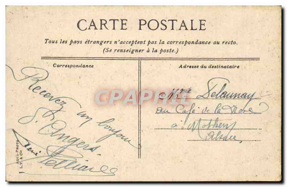 Angers CPA La musique militaire au jardin du mail — Rückseite