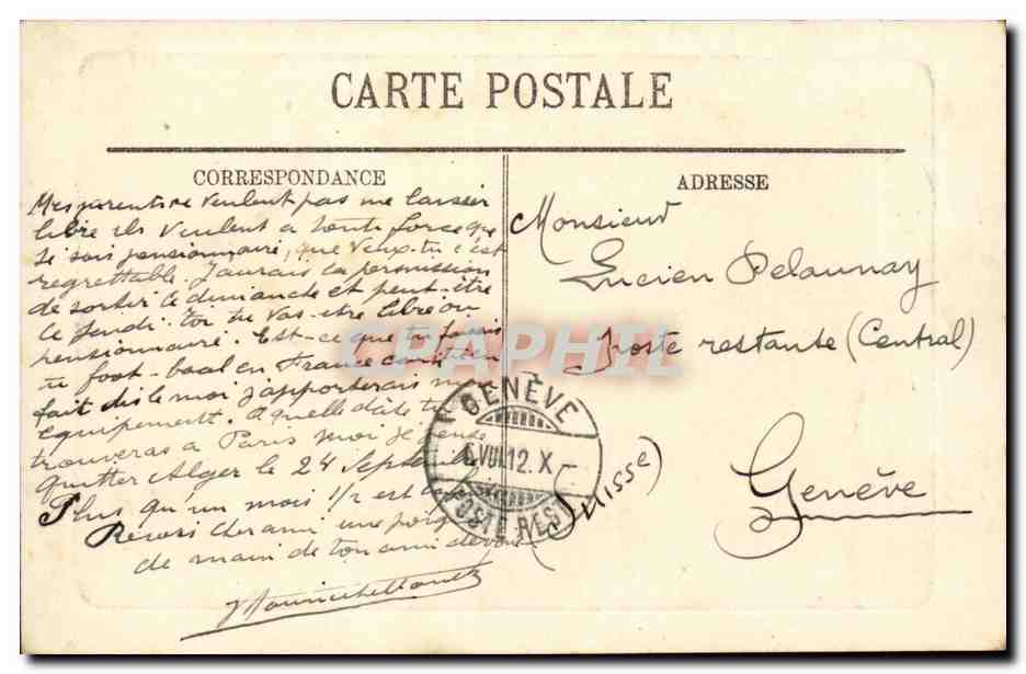 Algerie Alger CPA Scenes et types Au desert (chameau camel) — Back
