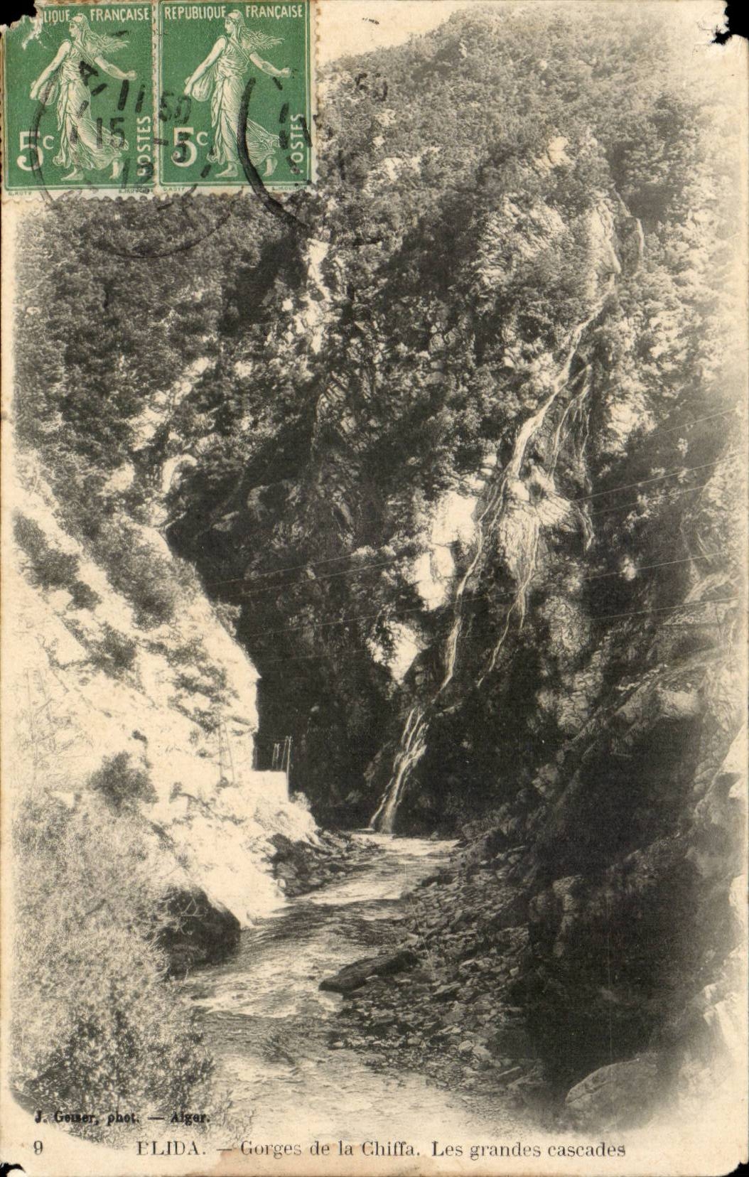 Gorges de la Chiffa — Les grandes cascades — J. Goner, phot. — Algér.