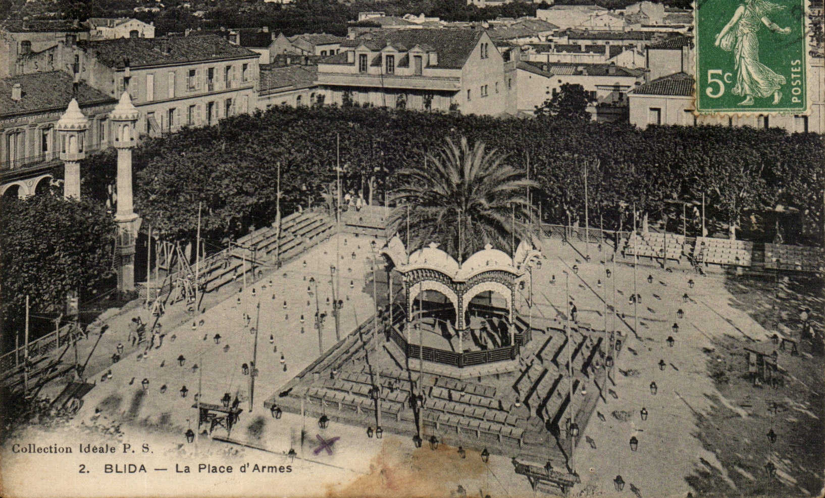 Algerie Alger CPA BLida La place d'armes