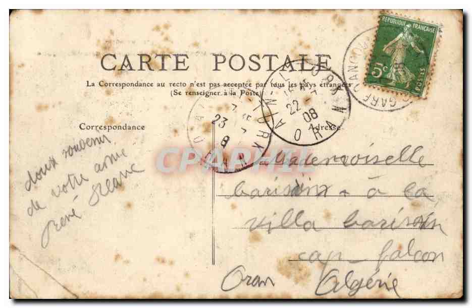 Mont Dore CPA La pelouse du salon du capucin — Rückseite