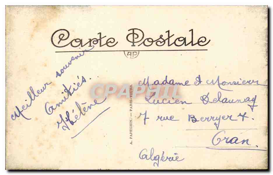 Chenonceau CPA Le chateau Vue de la grande allee — Rückseite