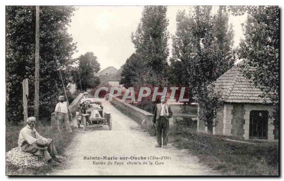 Sainte-Marie-sur-Ouche (Côte-d'Or) — Entrée du Pays chemin de la Gare — éditeur L.B. BERTON